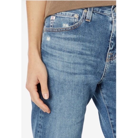 AG EX Boyfriend Slouchy Slim Size 27 Distressed Jeans NWT Adriano Goldschmied N - Picture 9 of 14
